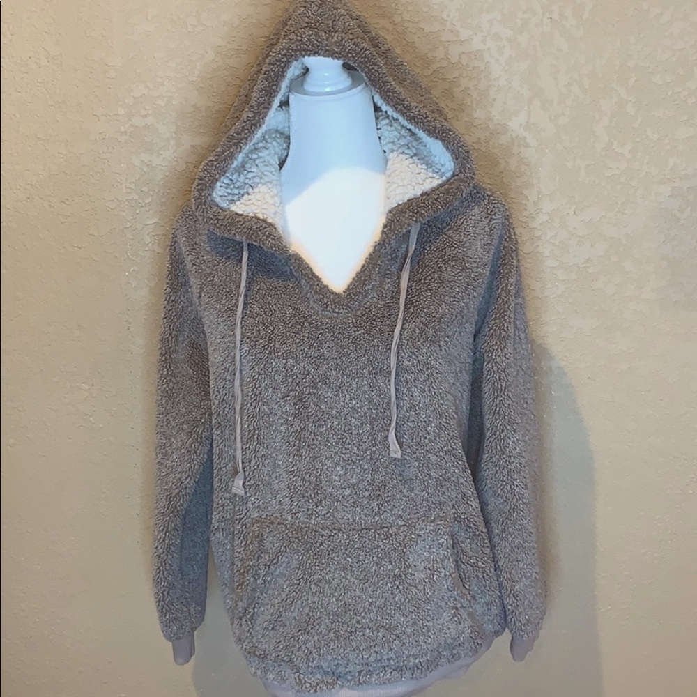 Dylan Taupe Sherpa Hoodie - Never worn!